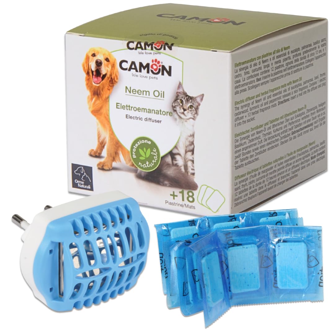 Camon Protection Elettroemanatore con 12 Piastrine con Olio di Neem