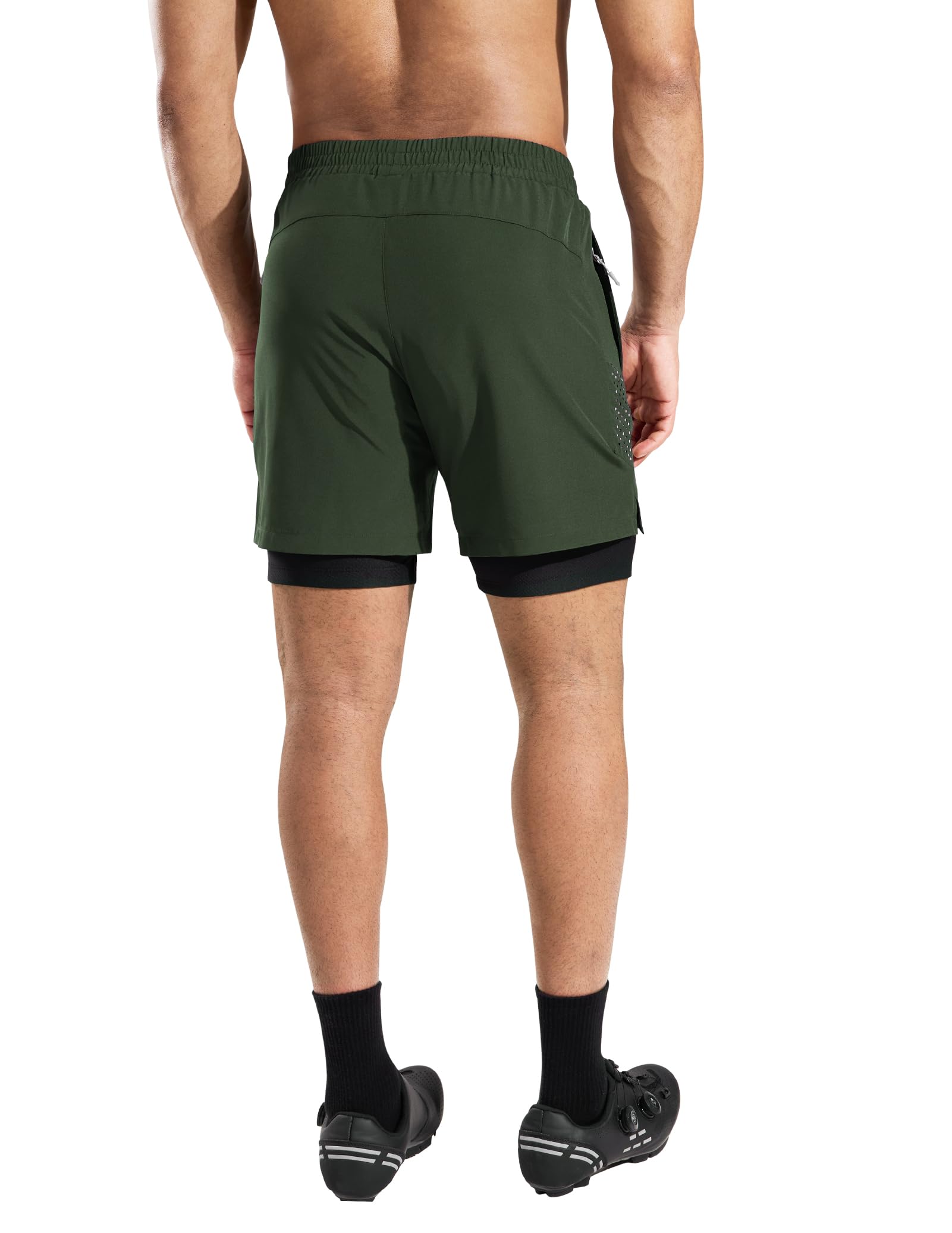 Nepest Pantaloni corti da mountain bike, da uomo, imbottiti, 4D, larghi, traspiranti, ad asciugatura rapida