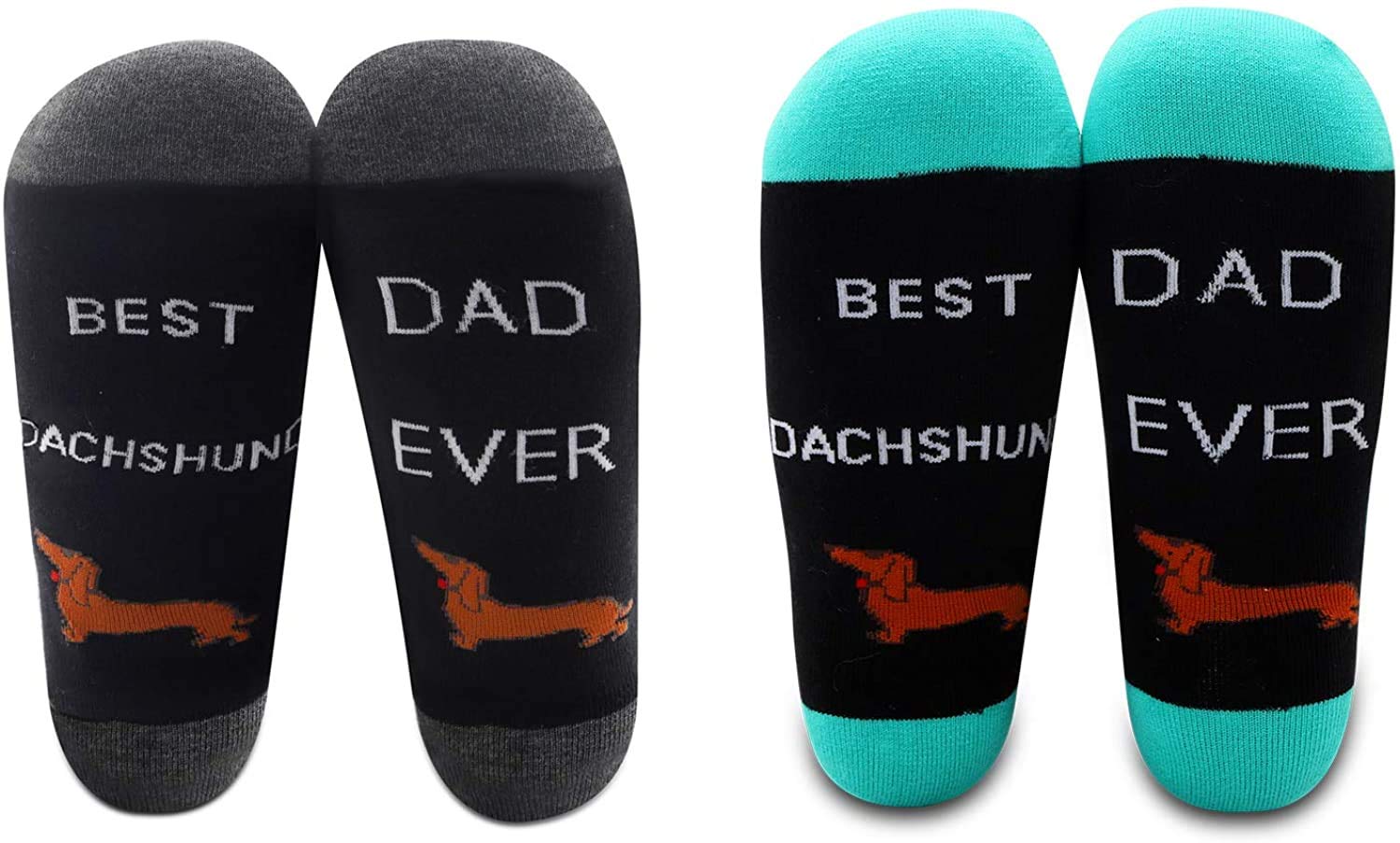 Dachshund Socks Best 2 Pairs Best Dachshund Dad Ever Crew Socks Dog Owner Gifts Dachshund Lover Gifts for Women