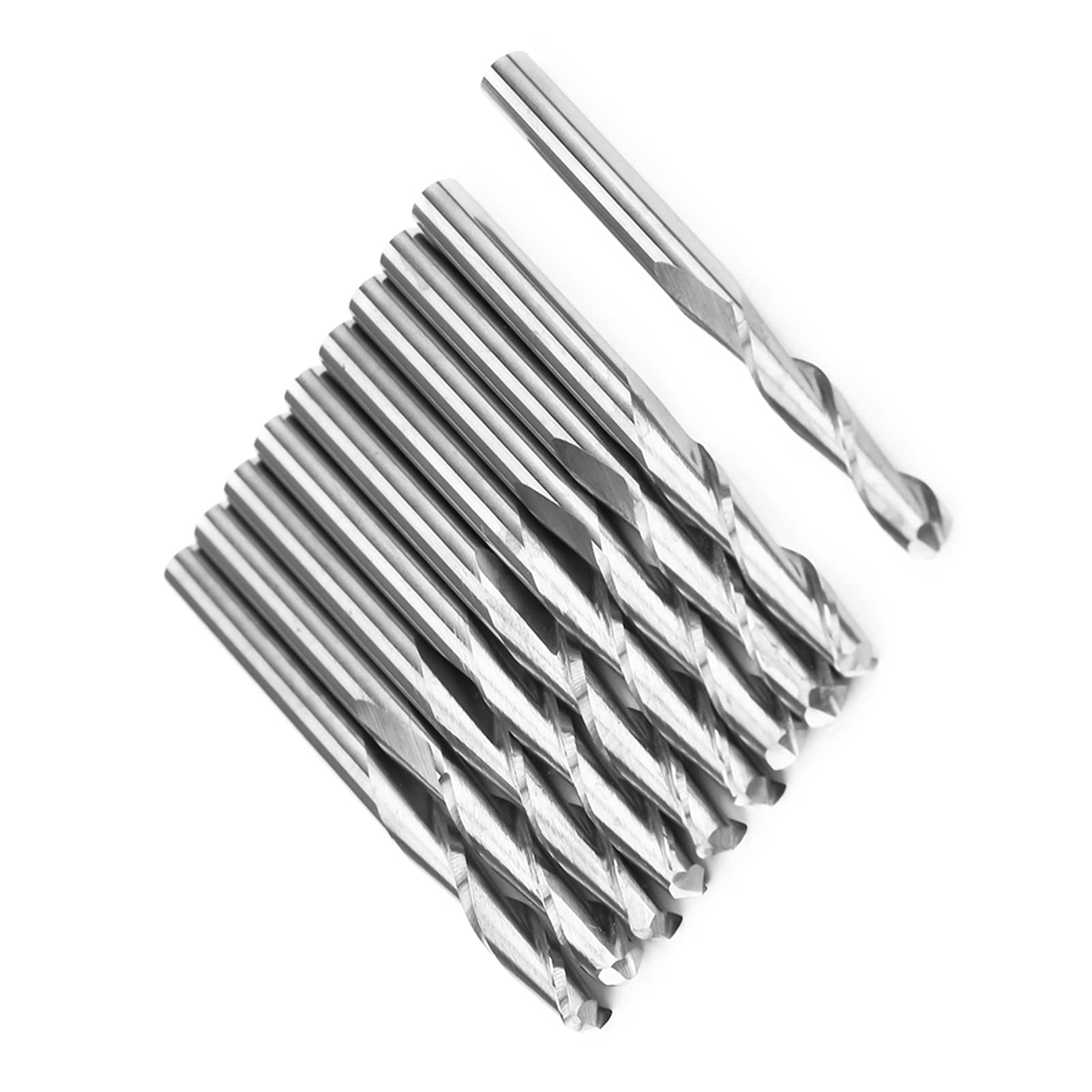 10 szt. Frez z końcówką kulową Podwójny flet Węglikowe bity CNC do cięcia Grawerowanie 3,175 x 17 mm