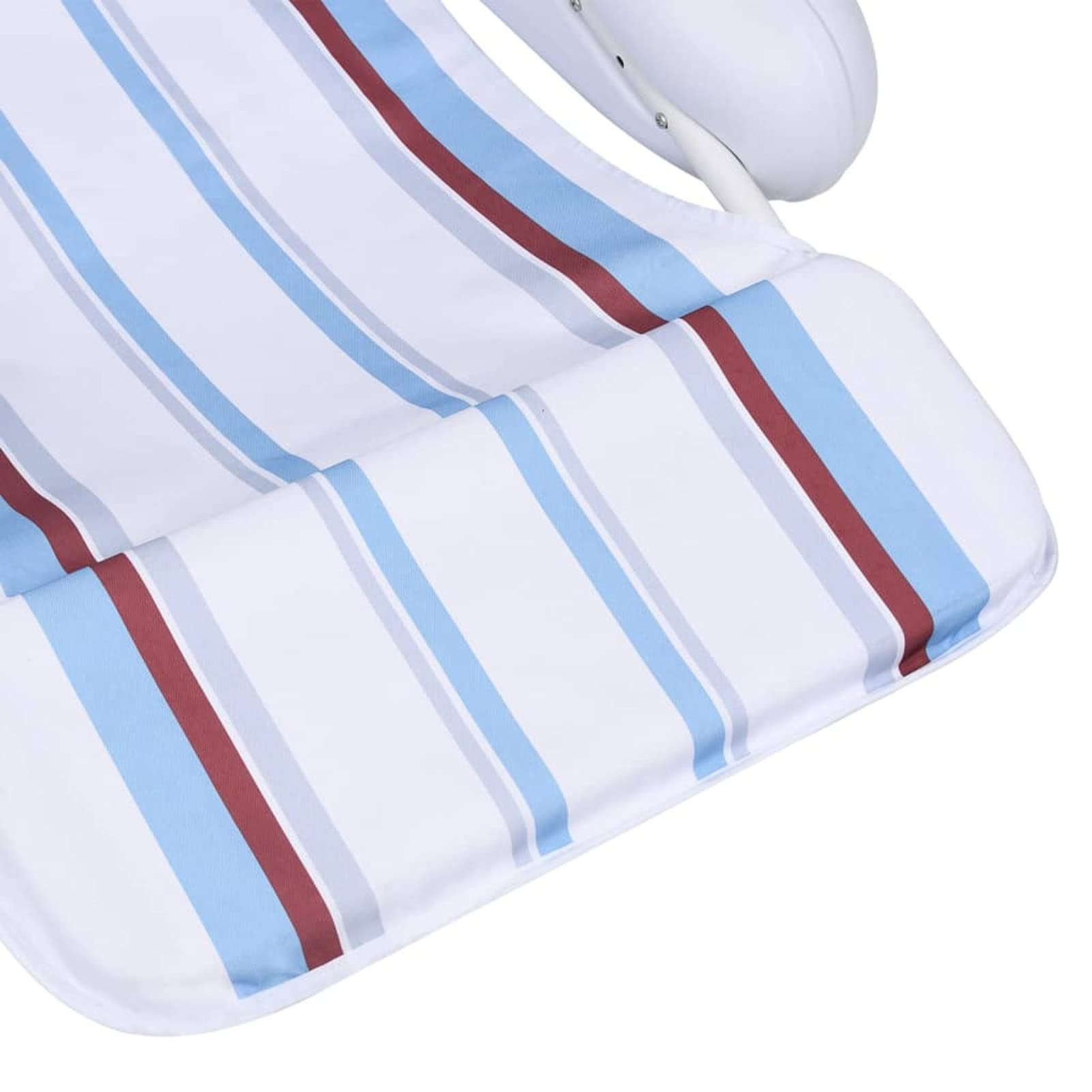 Sillón flotante para piscina, hinchable con portavasos integrado, hamaca flotante, colchón hinchable para playa, plegable, blanco, azul y marrón, HDPE, poliéster