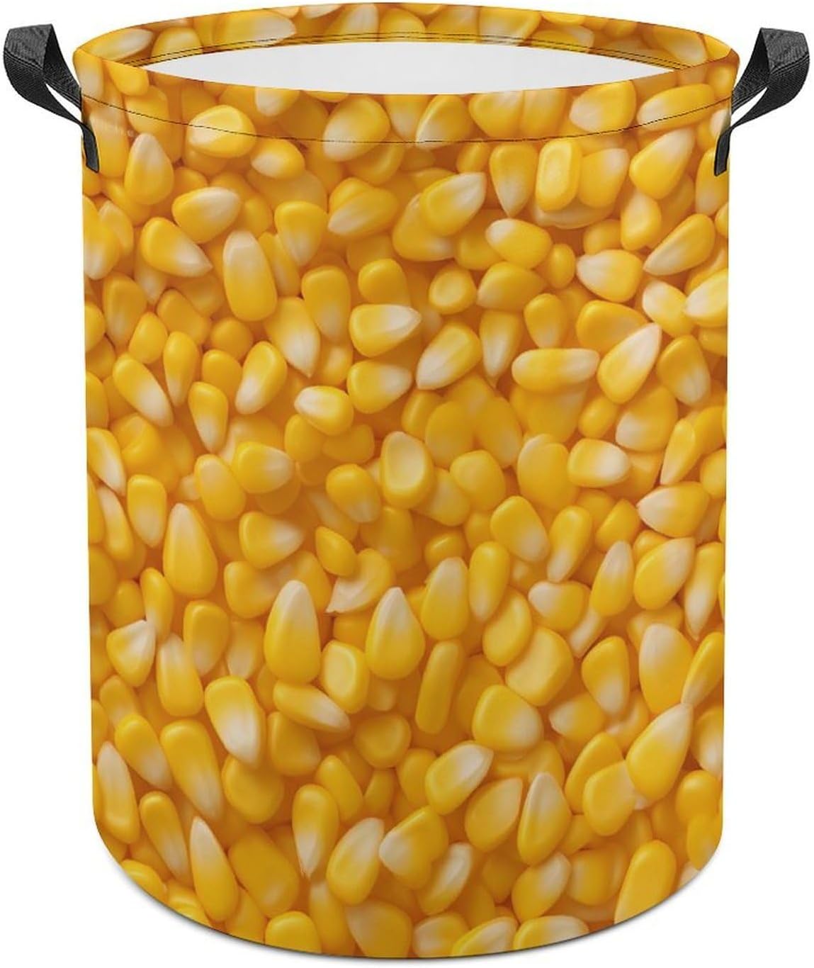 Corn Kernels Novelty Collapsible Laundry Baskets Waterproof Clothes Hamper Storage Bins with Handles 13.8"x13.8"x17.3" 17.3"x17.3"x17.3"