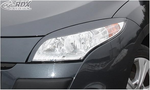 RDX Racedesign Head light spoilers compatible with Renault Megane III 2008-2015 ABS