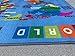 Play Time Blue Kids Reversible Area Rug World Continent Map Learning Carpet Game Room Design #7, (4' x 5'9
