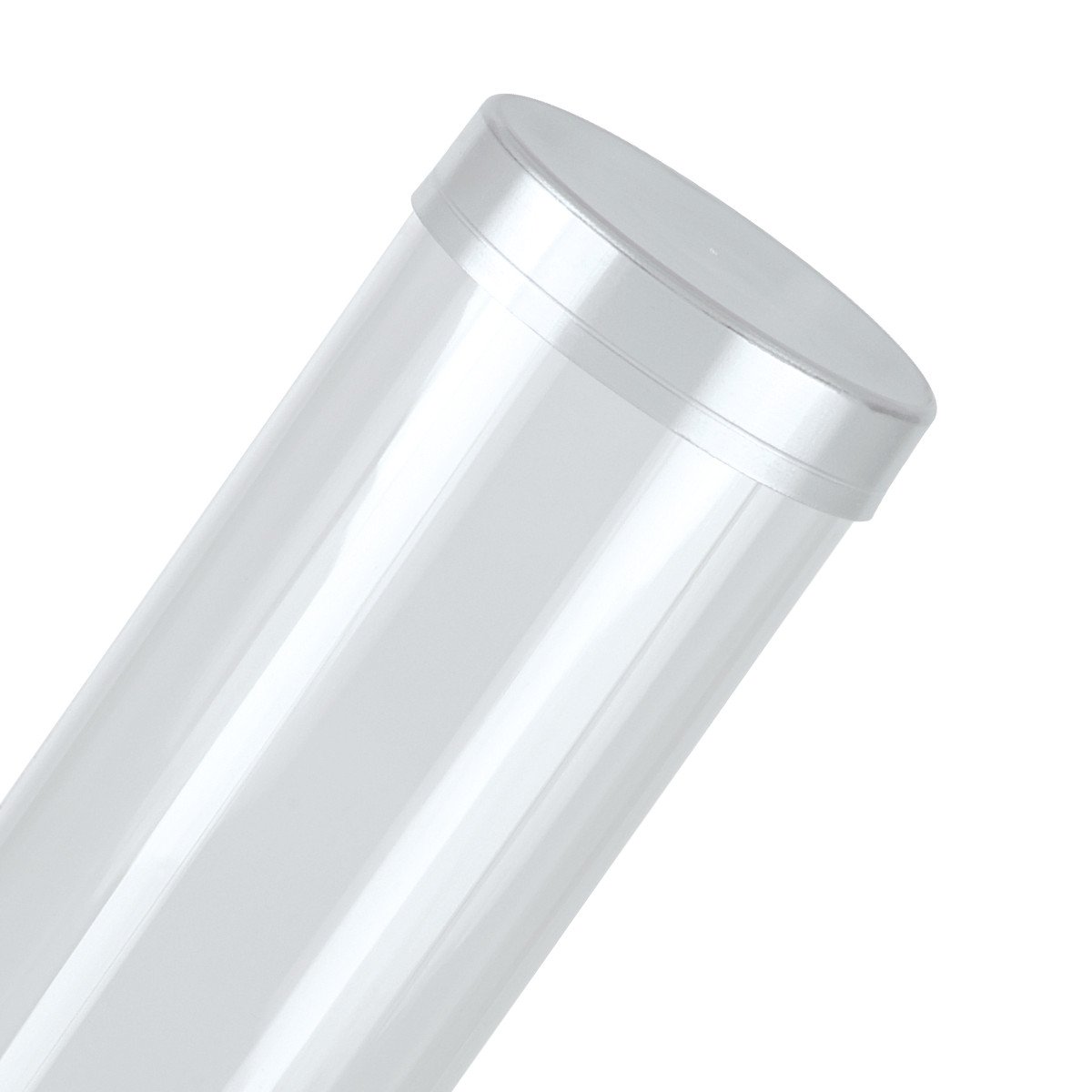 Cleartec SBT00140 3/4in Thin Wall Sealed Bottom X 12.187in (Qty 100) with PCC0.750 3/4in Clear Cap (Qty 100)