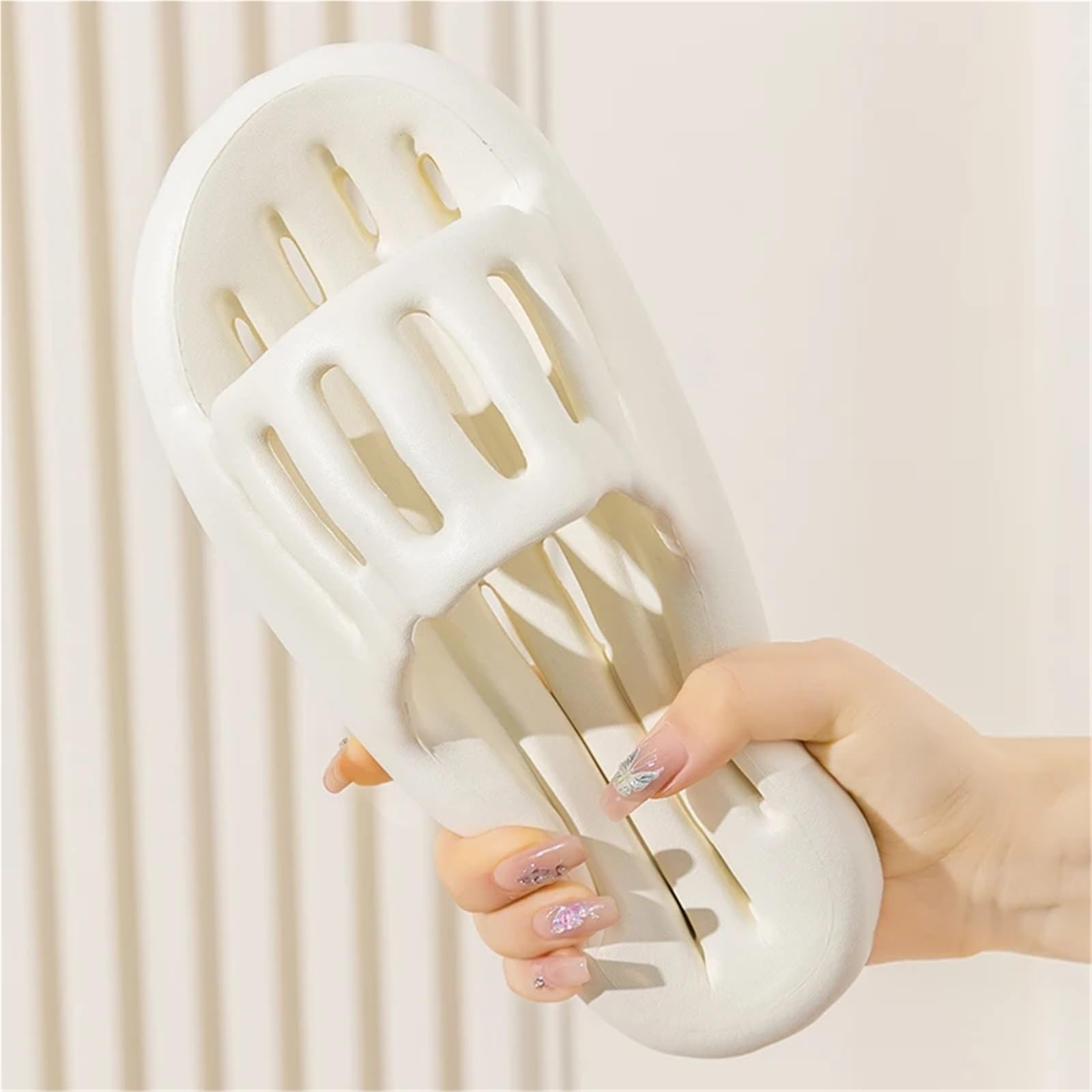 Paar Sommer-Badeschuhe, aushöhlen, auslaufsicher, schnelltrocknend, zum Baden, für Damen, rutschfest, weich, für die Dusche (Grau, 36–37) (Grün, 44/45 EU)