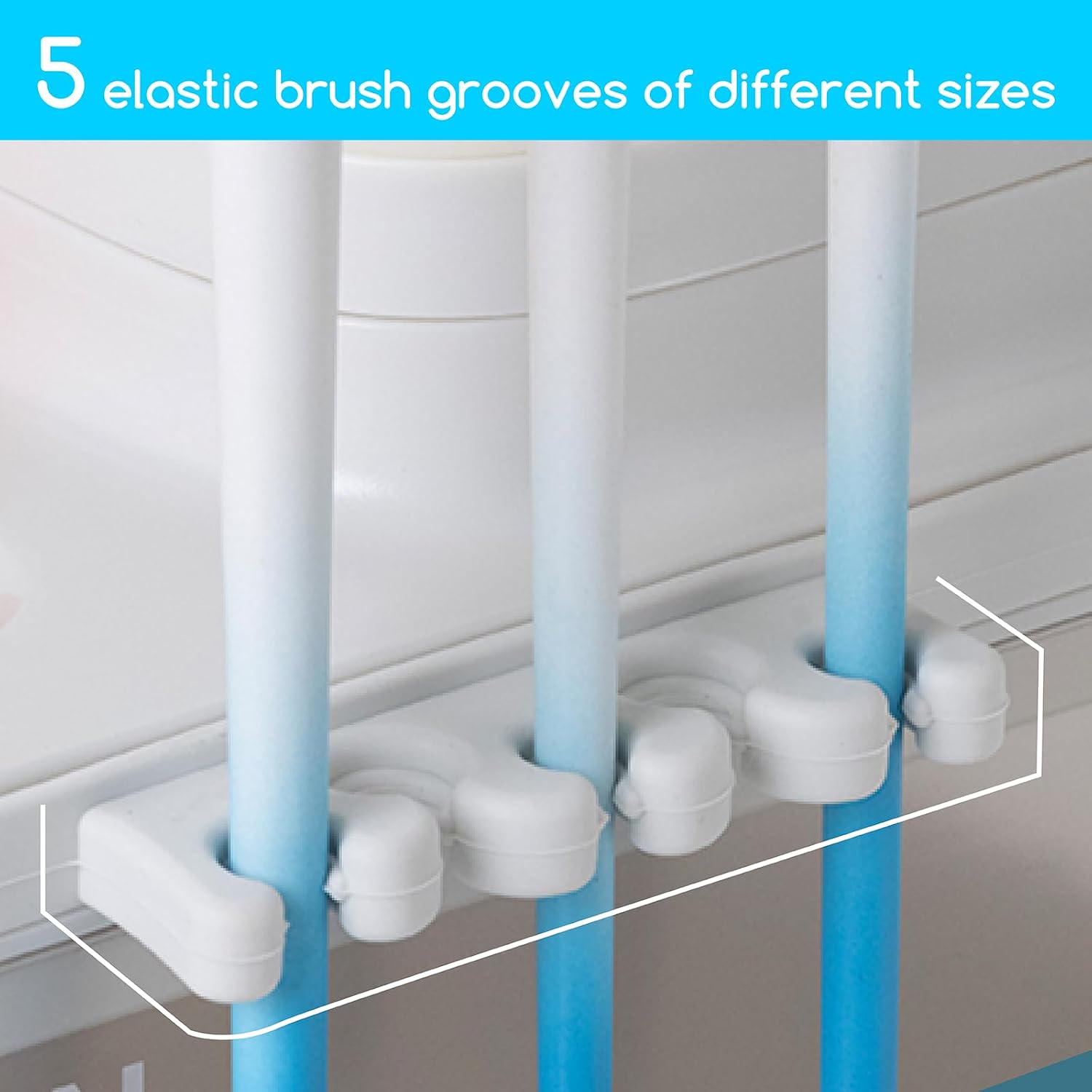 MEEDEN Portable Paint Brush Cleaner: Brush Rinser with 650ml Water Storage Area & 5-Slot Silicone Brush Holder, Folding Brush Washer Tool for Adults Artist Kids