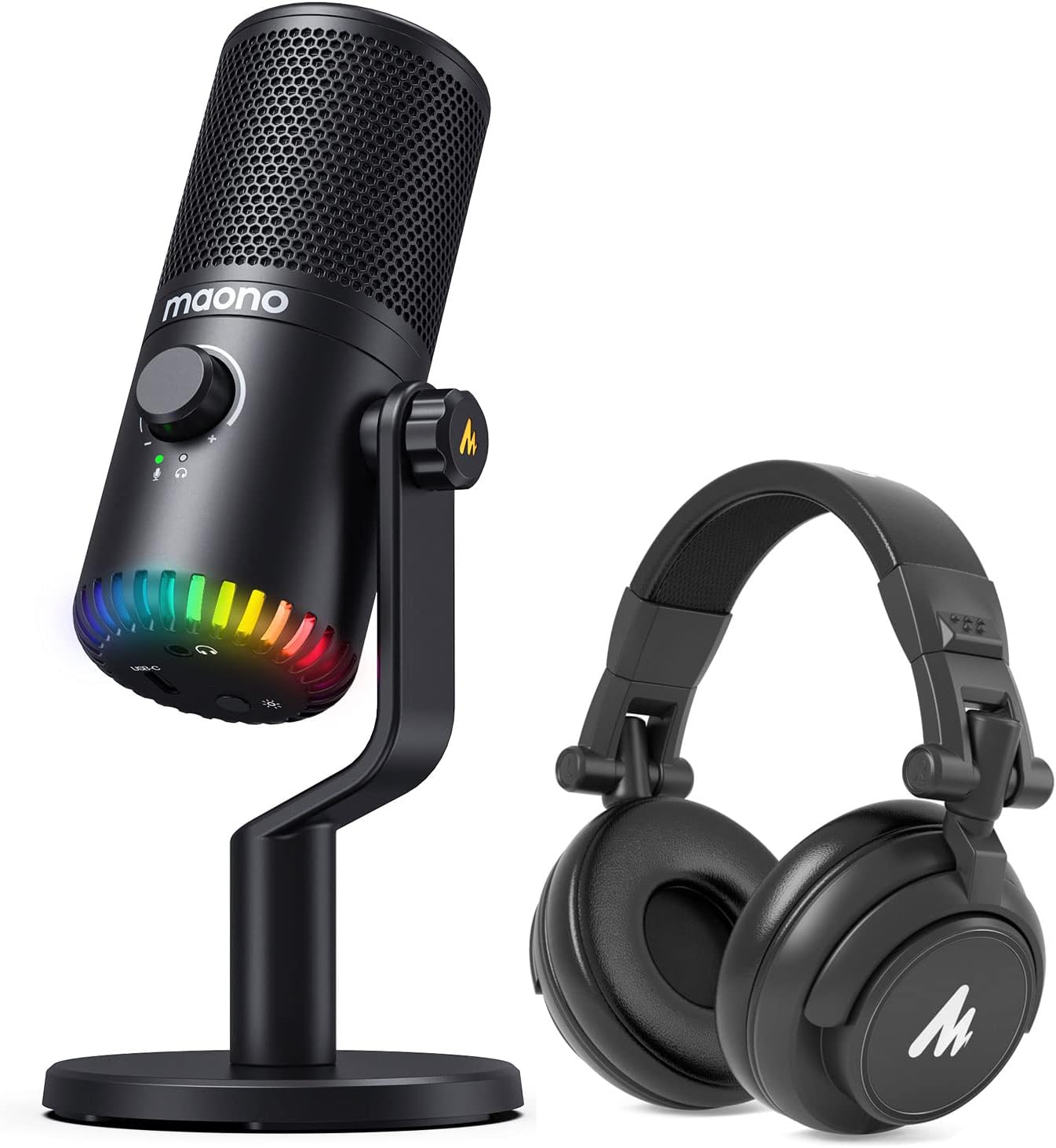 MAO Maono Gaming Microphone Mute MAONO DM30 RGB Gaming Mic - USB