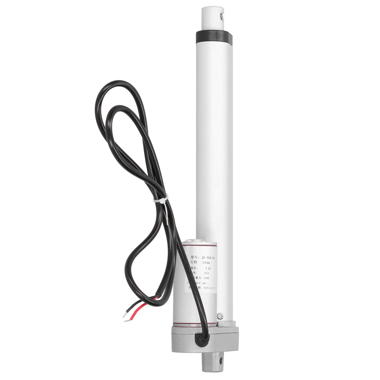 FTVOGUE Actuador Lineal Eléctrico, de 200 Mm, Fuerza de 300 N (24VDC)