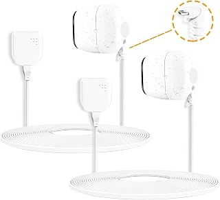 2Pack 10 Feet Power Cable for Arlo Pro and Arlo Pro 2, Weatherproof Outdoor Charging Cord with Quick Charge 3.0 Power Adapter, Compatible Arlo Go, Arlo Security Light (White)