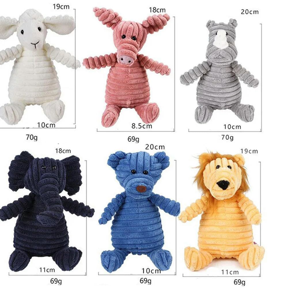Giocattoli per Cani. Giocattoli for Cani, Peluche, a Forma di Animali, Resistenti al morso, con squittio, in Velluto a Coste, for l'addestramento di Animali Domestici, 2 Pezzi C(C)