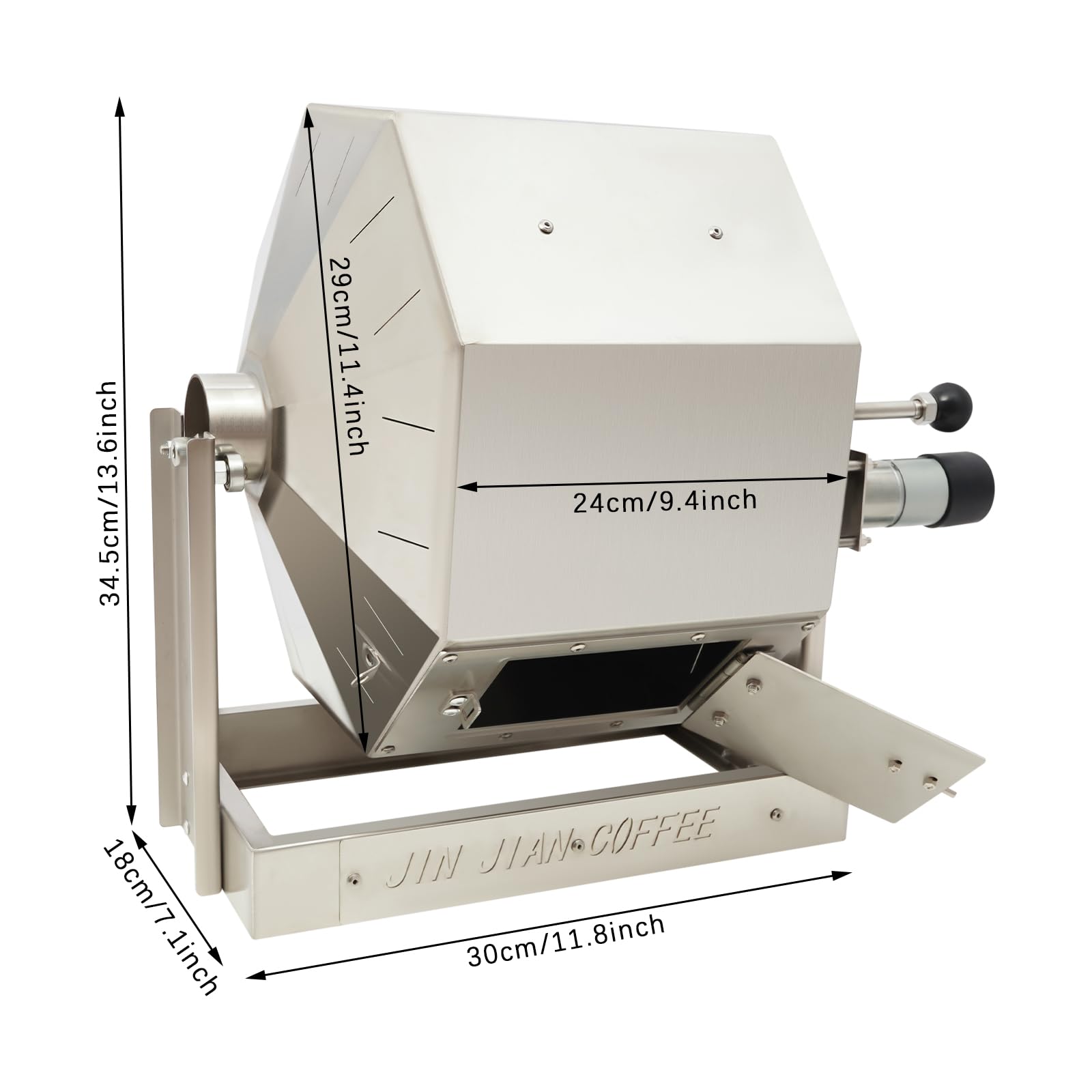 wruoiweods Coffee Bean Roaster, 14.5L/3.83Gal Gas Burner Coffee Roasting Machine Stainless Steel Electric Bean Roaster Machine with Speed Controller for Home Use Coff Shops Coff Lovers