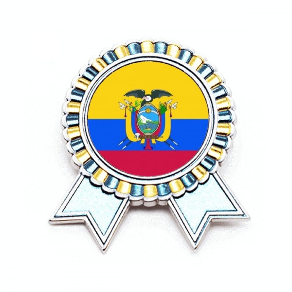 Broche drapeau Équateur médaille en métal de haute précision - 4