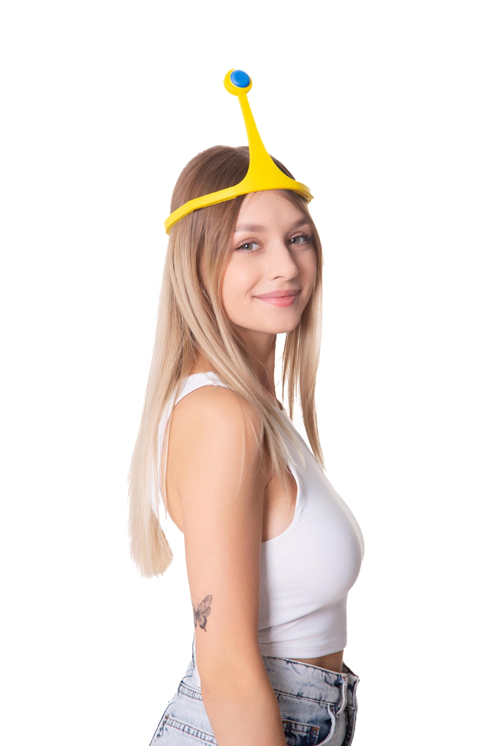 Cosplaya Princess for Adults Women Gold with Blue Jewelry Crown for Women Adults Men Adventure Cosplay Halloween One Size