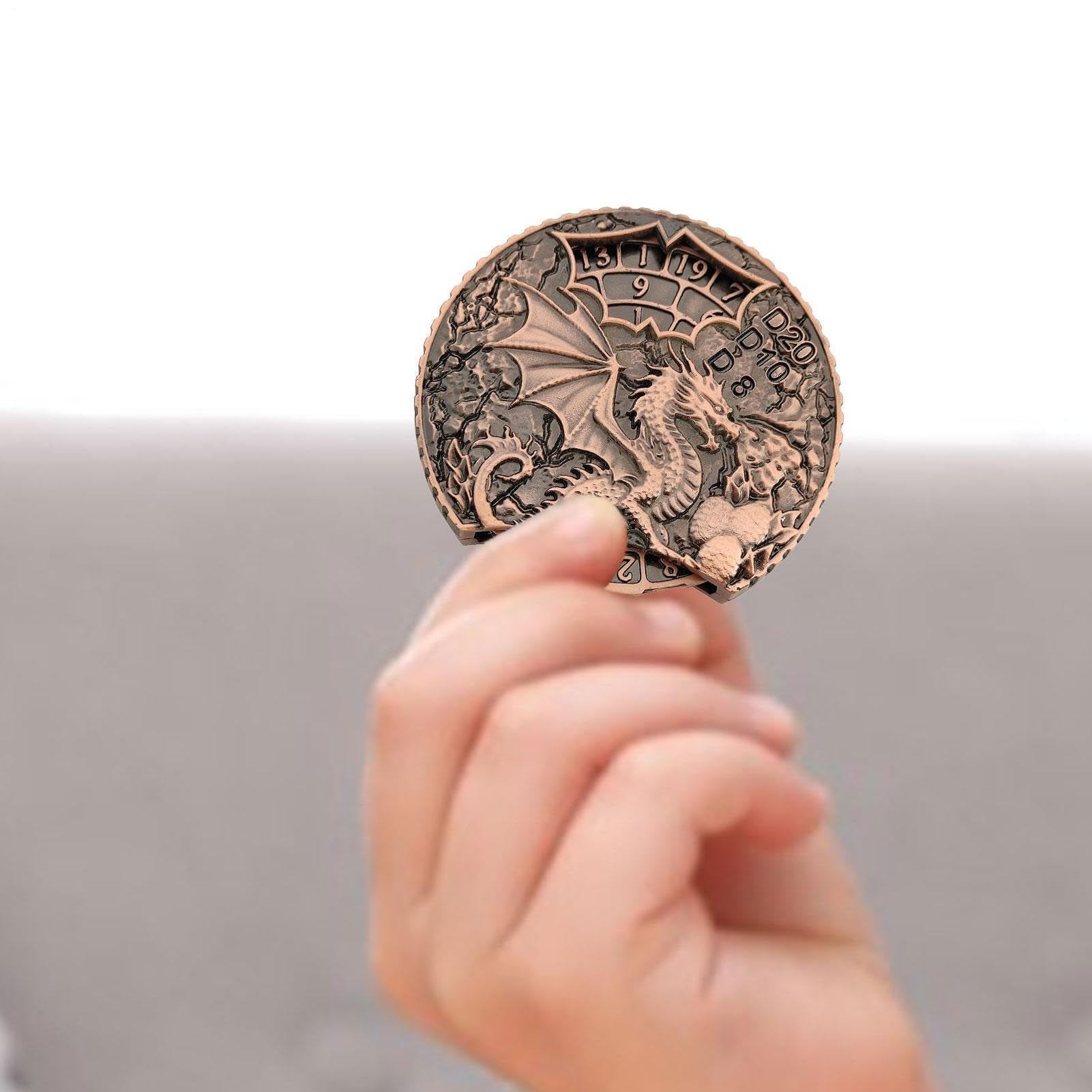 spinner, drago Fidget decorativi tutto in 1 | da tavolo di ruolo, fantastici per feste in metallo con spinner per adulti