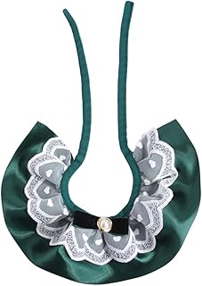 TEHAUX Cachecol Gola Para Gatos Pequena Coleira Para Cachorrinhos Colar De Pérolas Chapéu De Aniversário Para Gatos Acessórios Para Coleira Para Gatos Roupas Para Gatos Poliéster Verde