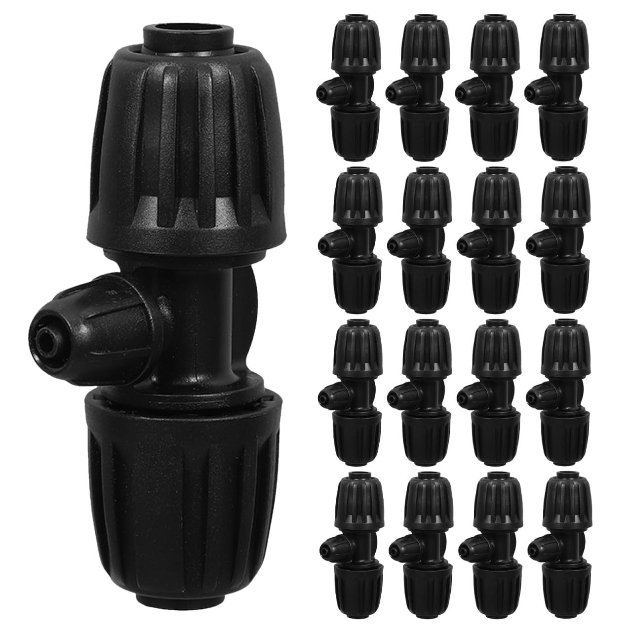 Connecteur trois voies en PP noir 3/4 à 1/4 Homoyoyo pour irrigation