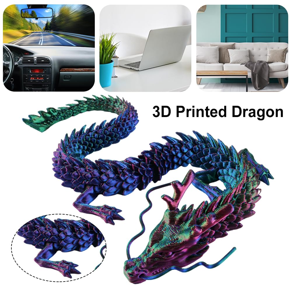Amazon.co.jp: TBOLINE 3Dプリントドラゴン、17.7インチ クリスタル
