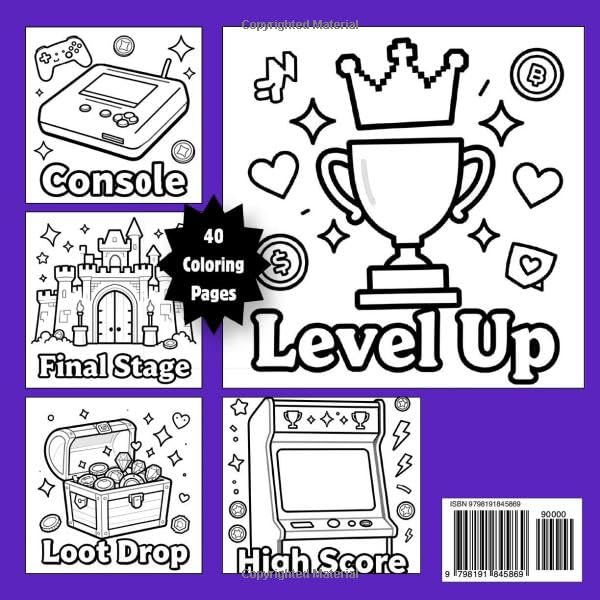 Retro Gaming Bold & Easy Coloring Book for Adults: Classic Consoles, Arcade Machines, Controllers, Pixel-Inspired Scenes & Nostalgic Gaming Designs ... Pages (Retro Rewind Nostalgia Coloring Books) image 3