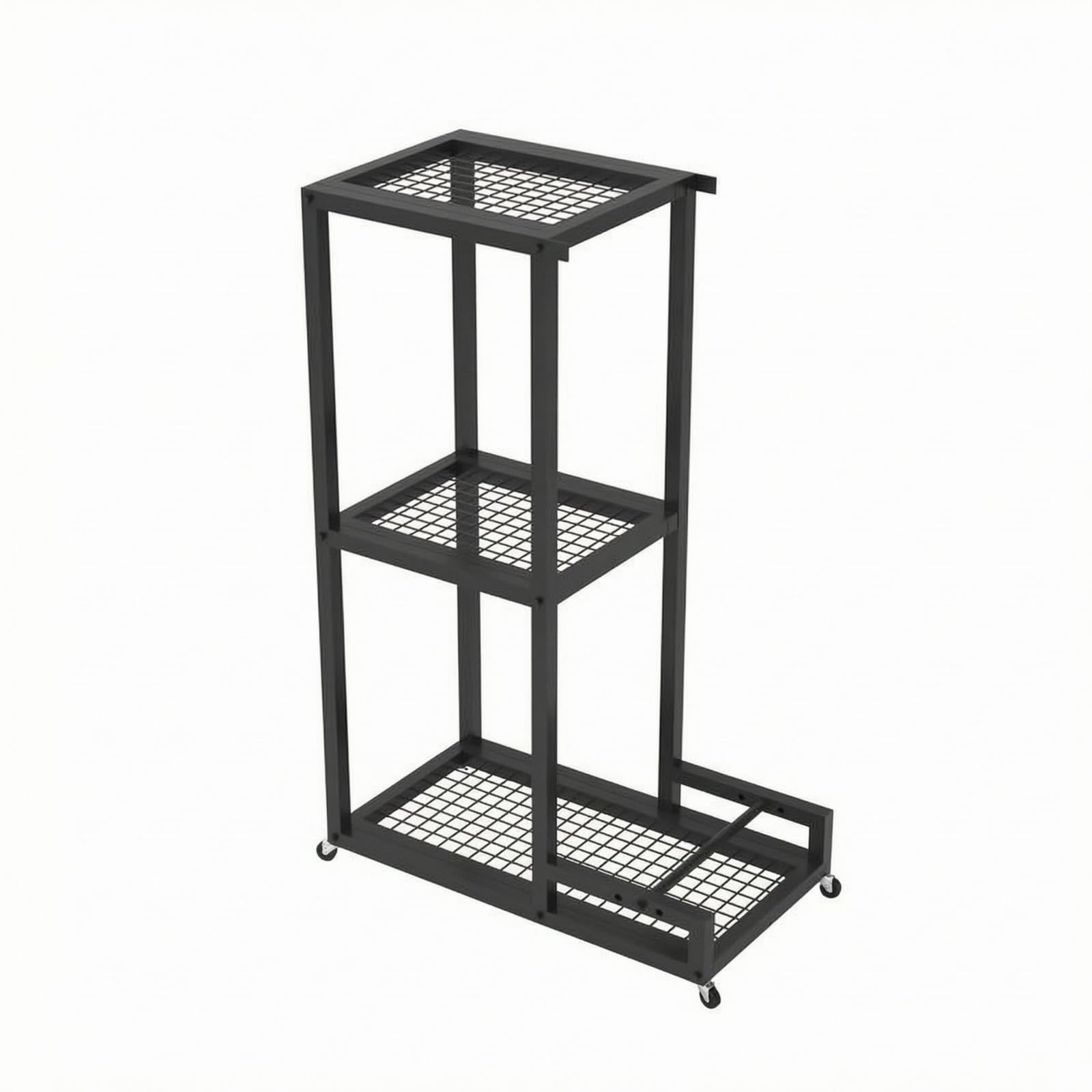 Milageto Soporte para Esquís y Snowboard Estante Organizador Portaesquís de Suelo sin Montaje en Pared Estructura Reforzada Que, Soporte De Exhibición Negro Modelo Principal