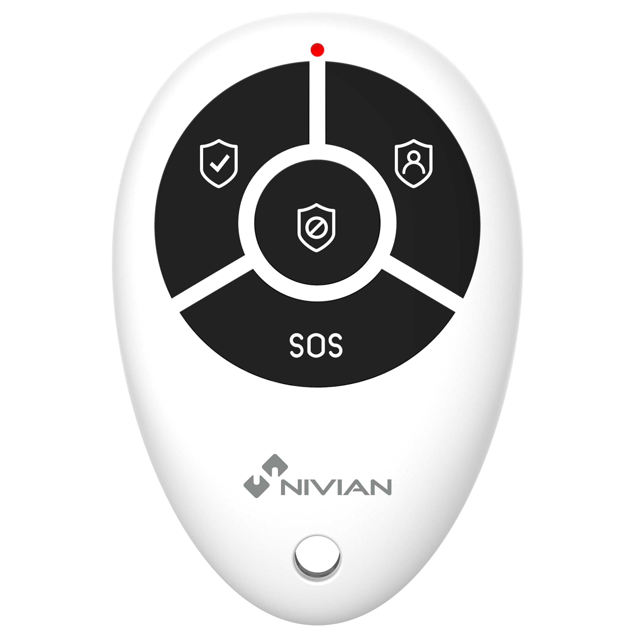 Nivian Mando a Distancia para Alarmas – Llavero RF 433 MHz, 3 Modos de Activación, Botón de Pánico, Funciona a Pilas, Alcance 80 m
