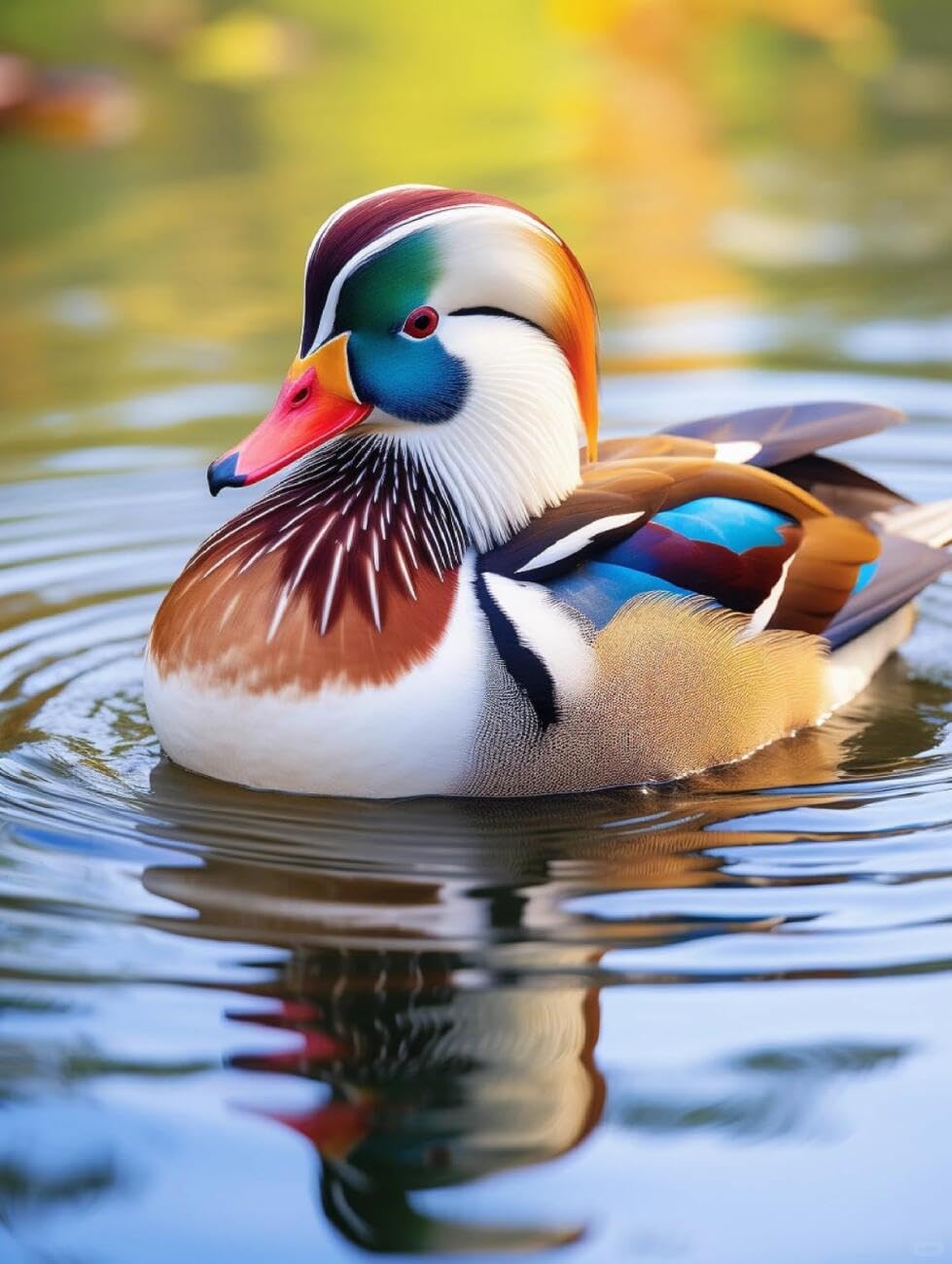 AxiangziK Animal DIY Tapestry Kits for Adults Wild Ducks in The Water DIY Latch Hook Rug Making Kits for Beginners Unfinished Crocheting Tapestry Embroidery Carpet 39x55in