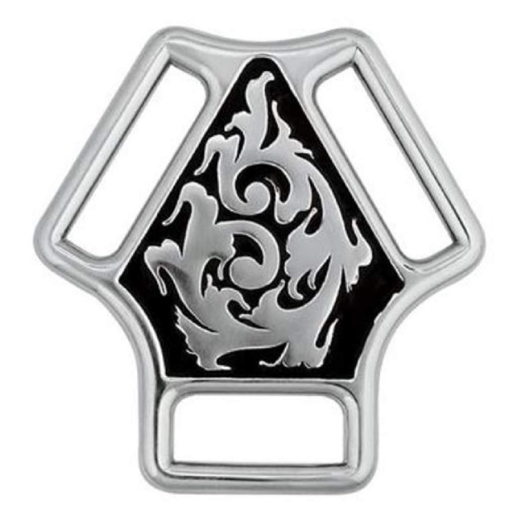 Jeremiah Watt Floral Martingale Center Antiqued Stainless Steel