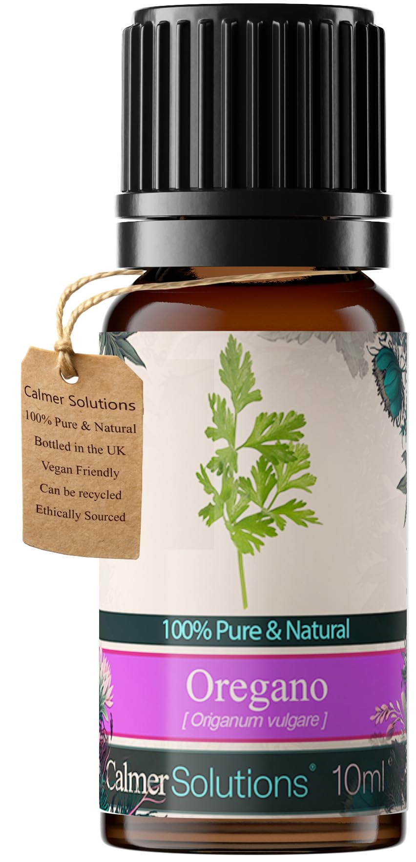 Calmer Solutions Pale Amber/Red Oregano Essential Oil 10Ml – 100% Pure & Natural – Potent Herbal Aromatherapy Oil For Cleansing, Immunity & Wellness – Ideal For Diffusers, Massage & Diy Remedies