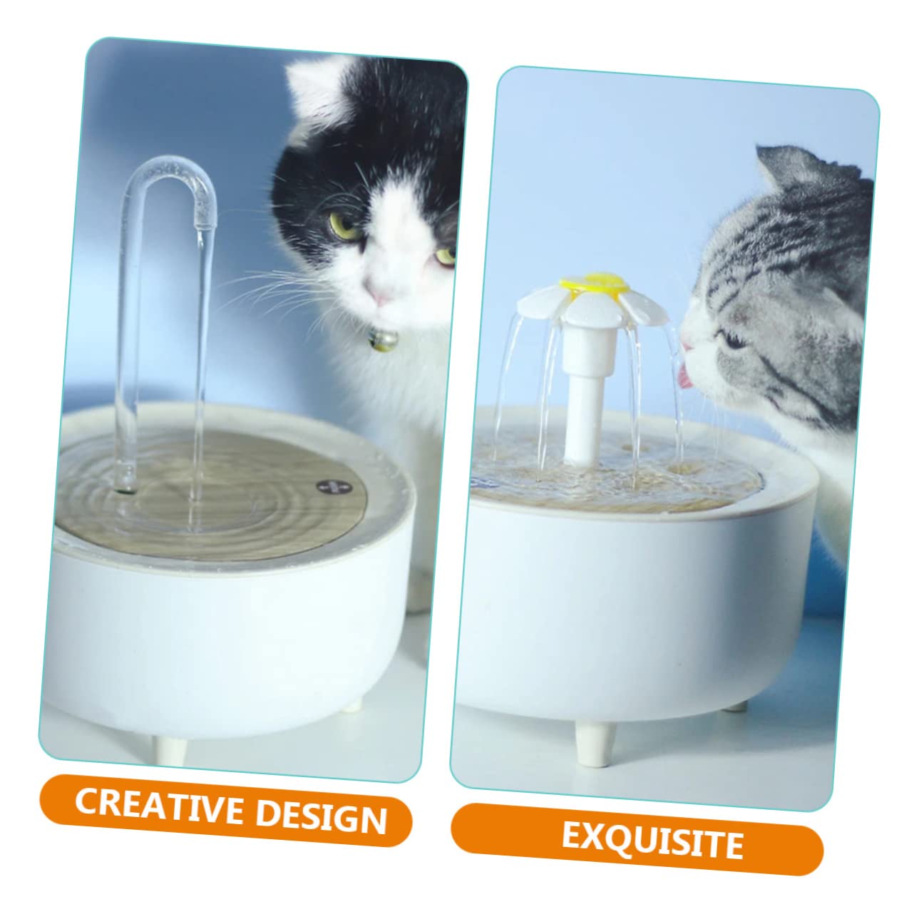 minkissy 45 filtros de acero para tinción de carbón, accesorios para fuente de agua para mascotas, filtro de fuente de agua para perros, filtro de espuma para de gato, dispensador de