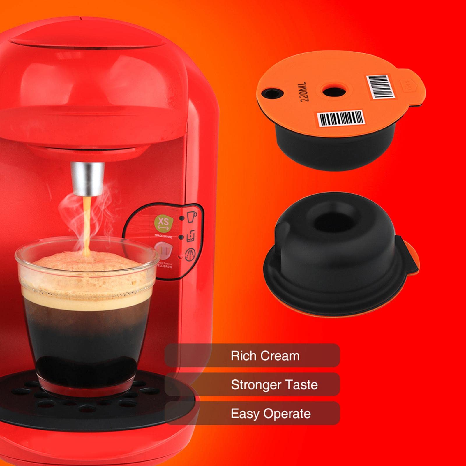 Cápsula de Café Reutilizable para Café de Filtro, Soporte para Cápsulas, Taza Recargable, Cuchara de Acero Inoxidable, Accesorios Compatibles con Máqu, 60ml