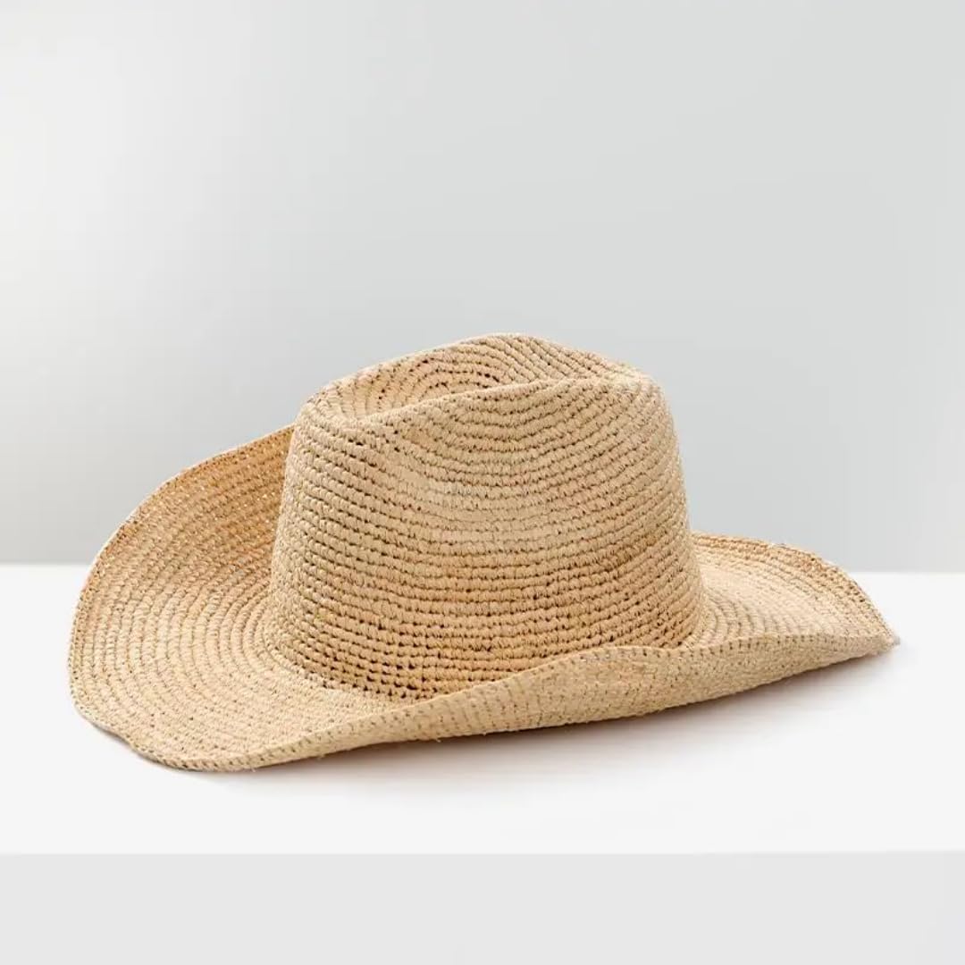 Sonnenhut Strohhut Hut Stroh Sonnenhüte Für Frauen Mit Breitkrempigem Cowboyhut Und Verstellbarem Strandhut