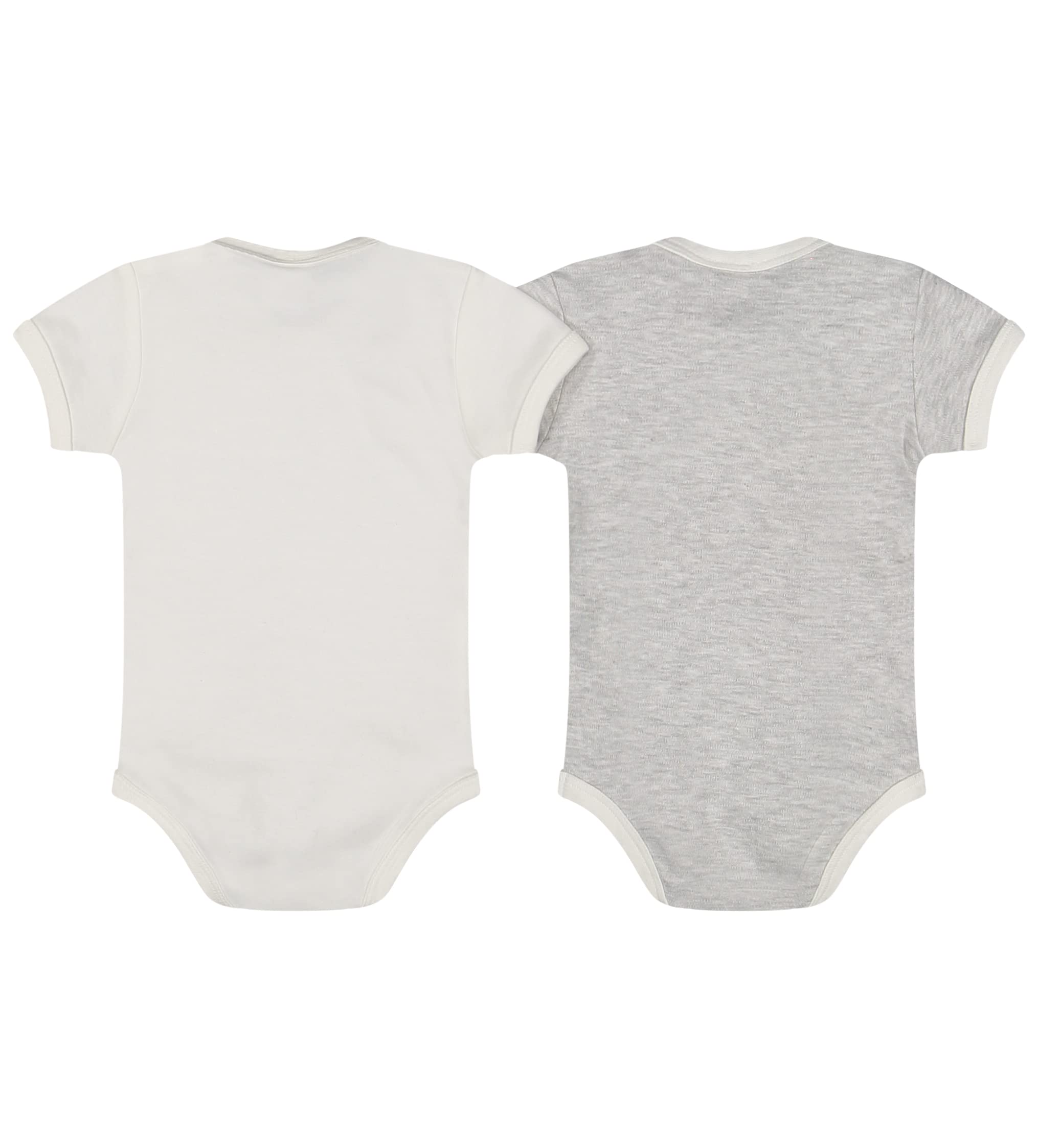 Melby, Doppelpack Babybody mit Mickey Maus, Weiß und Grau, mehrfarbig, 3 Jahre