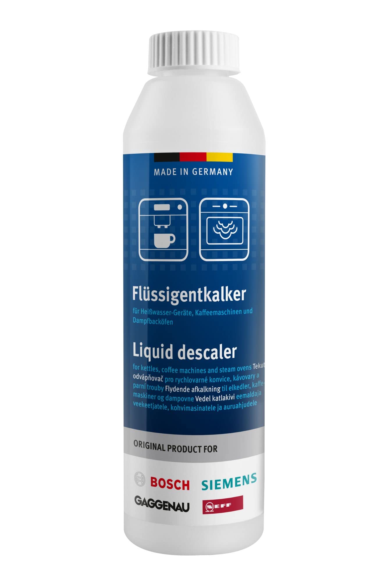 Kit de nettoyage conçu pour machines à café Bosch Siemsn Neff 00312014 4 x 250 ml + 10 pastilles