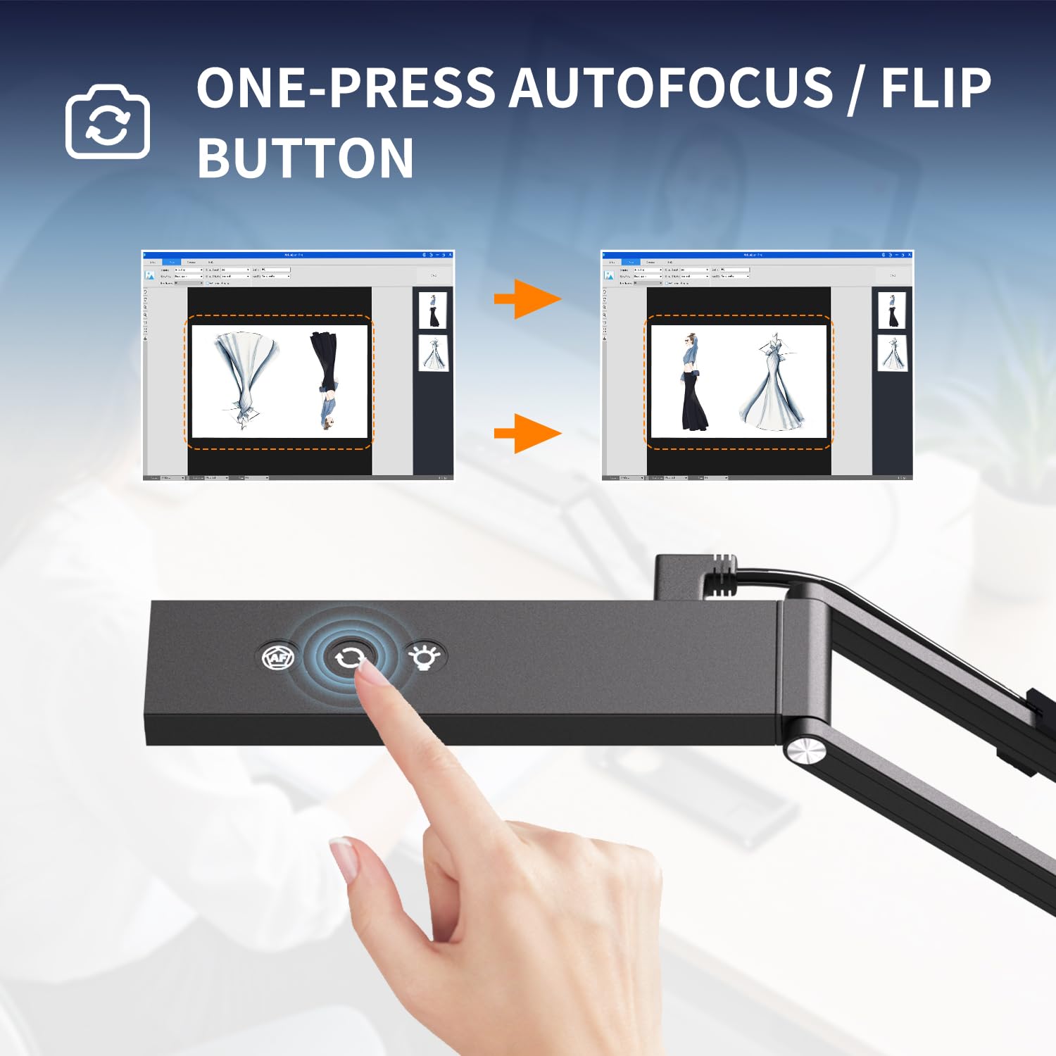 NetumScan Videocamera per documenti e webcam, autofocus ultra ad alta definizione da 11 MP, pieghevole, compatibile con Windows/MAC OS/Chromebook, per videoconferenze, insegnamento a distanza e