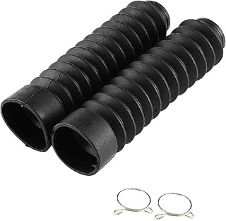 Keenso Motorrad Vorderradgabel Abdeckung, 1 Paar 205x42mm Motorrad Vorderradgabel Abdeckung Faltenbalg Gabel Staubschutz A...