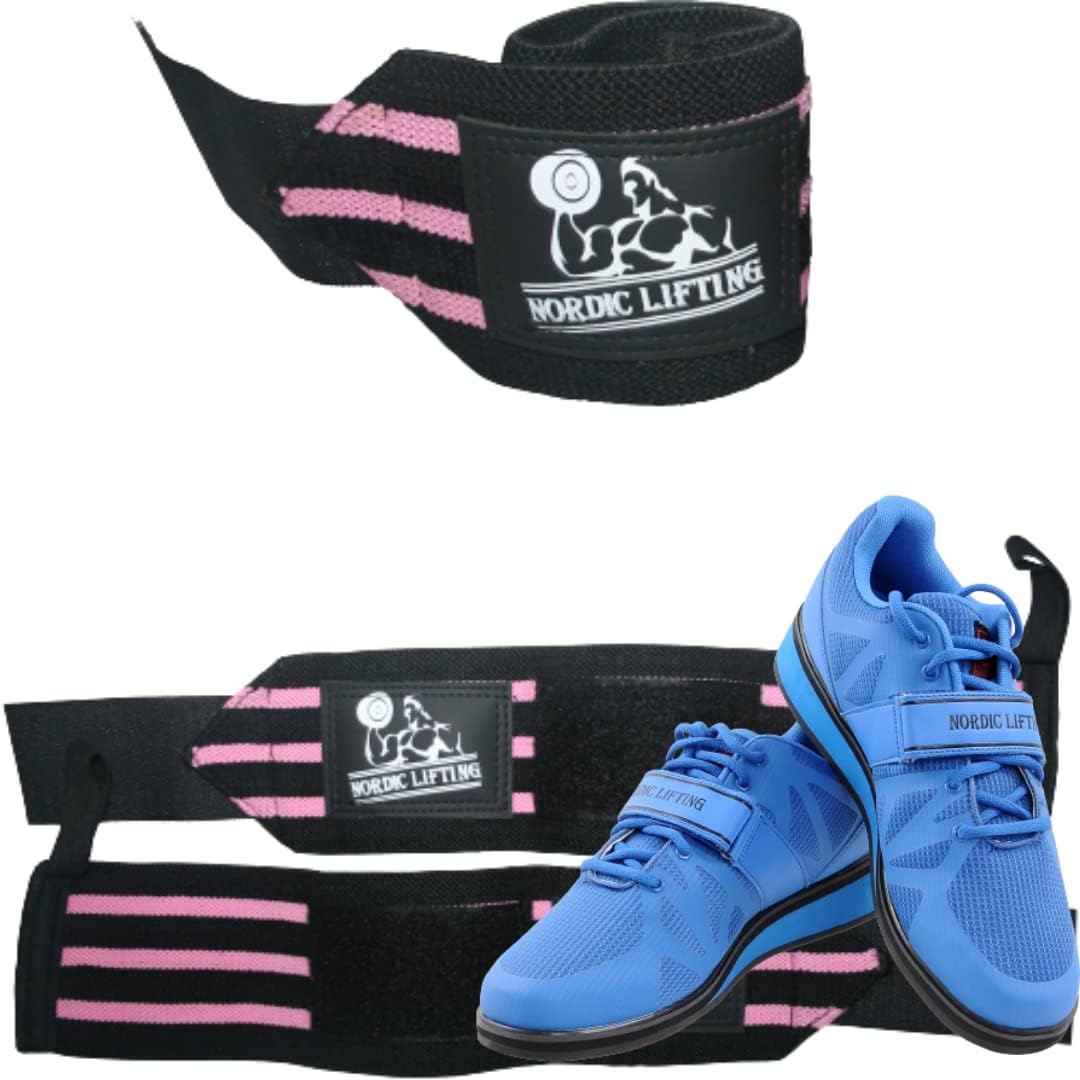 Wrist Wraps 1p - Pink Bundle with Shoes Megin Size 9 - Blue