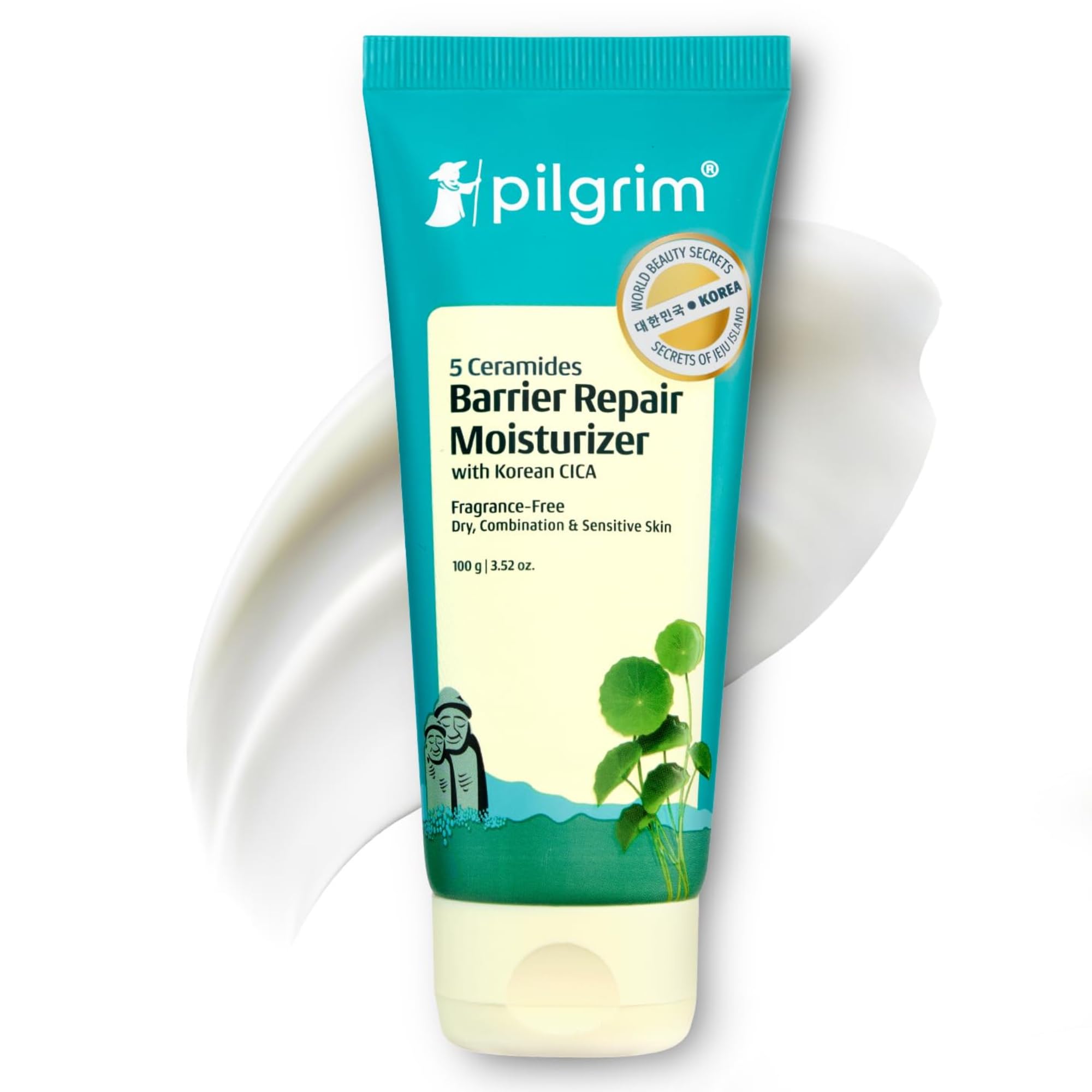 5 Ceramides Moisturizer for Face 100g Hyaluronic Acid for Intense Moisturizing & Skin Strengthening Barrier Repair with Korean CICA Lightweight & Non-Sticky for All Skin Types