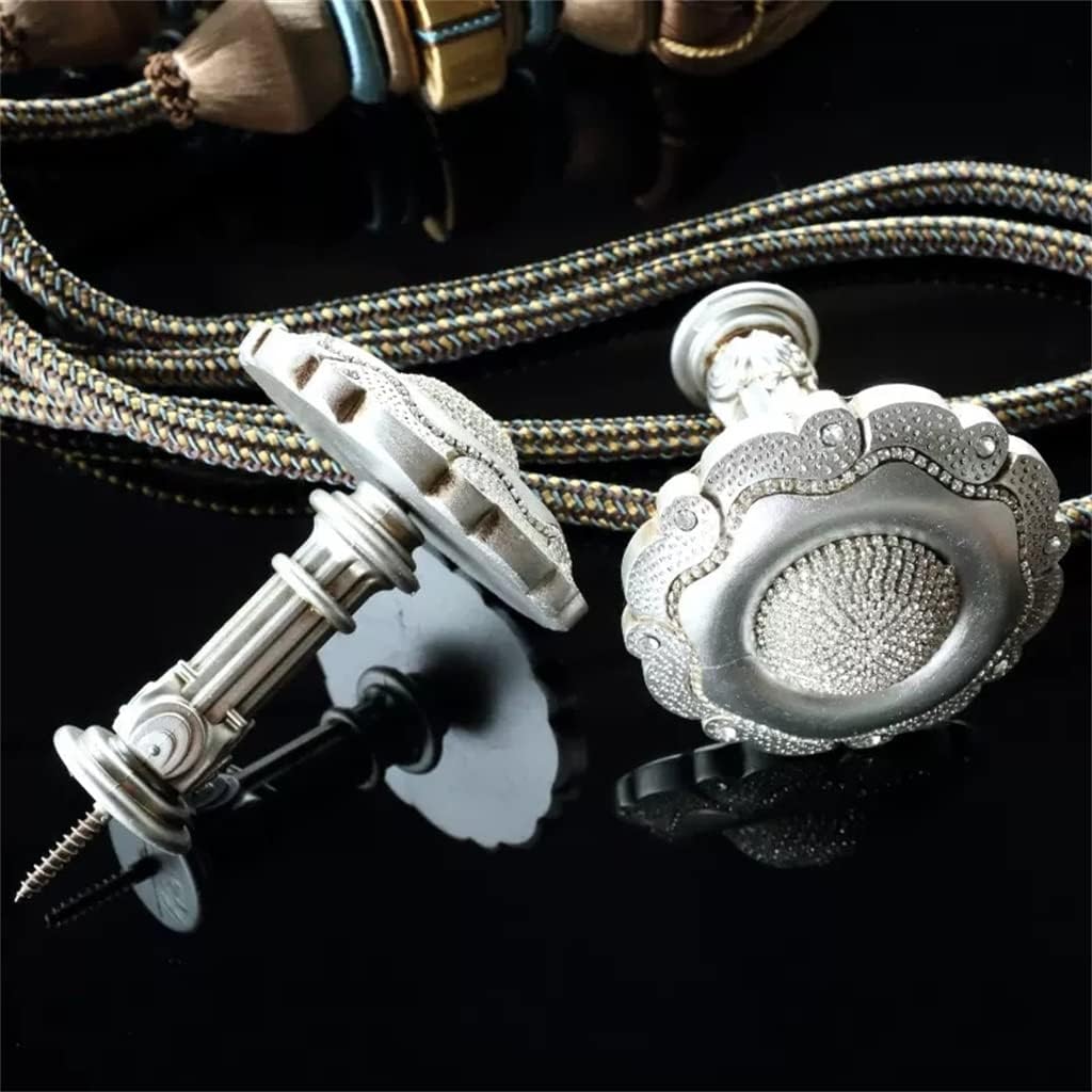 FMURY Classical Curtain Hook Curtain Button Hook Wall Hook Curtain Hook Circle Measuring Curtain Hook(E)