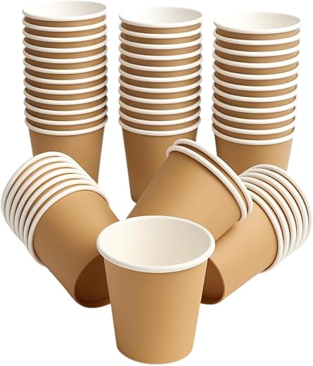 Copos de Papel Kraft Biodegradáveis Sustentável 60ml - Ideais para Cafés, Eventos e Restaurantes (50)