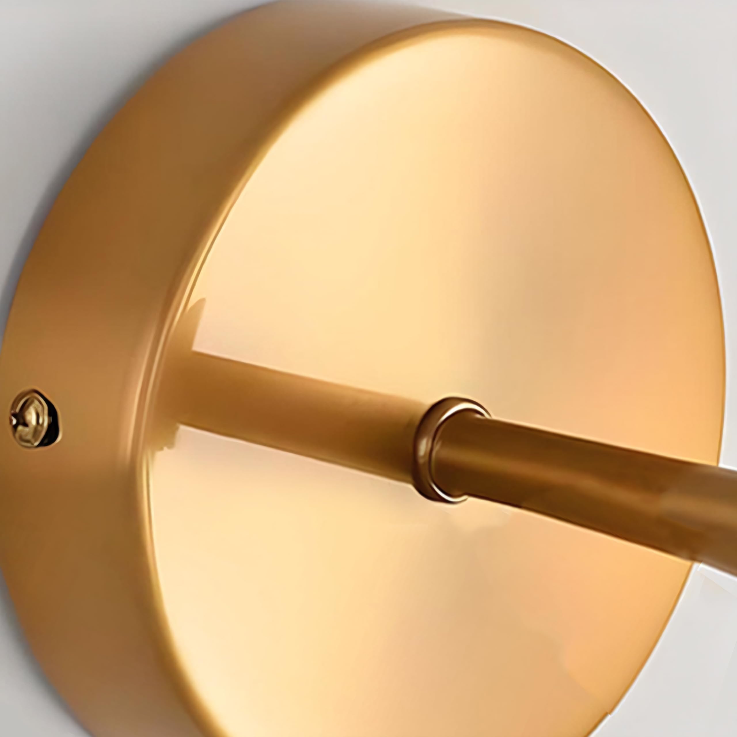 Juego de 2 Aplique de Pared Dorado de Cristal E27 Lámpara de Pared de Vidrio K9 Luz de Pared para Dormitorio Salón Baño Pasillo Hotel (Cónica)