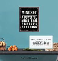 Vista 6 de Positive Quotes Motivational Wall Art & Decor - Mindset Is Everything - Encouragement Gifts - Home Office Decor - Growth Mindset Posters for