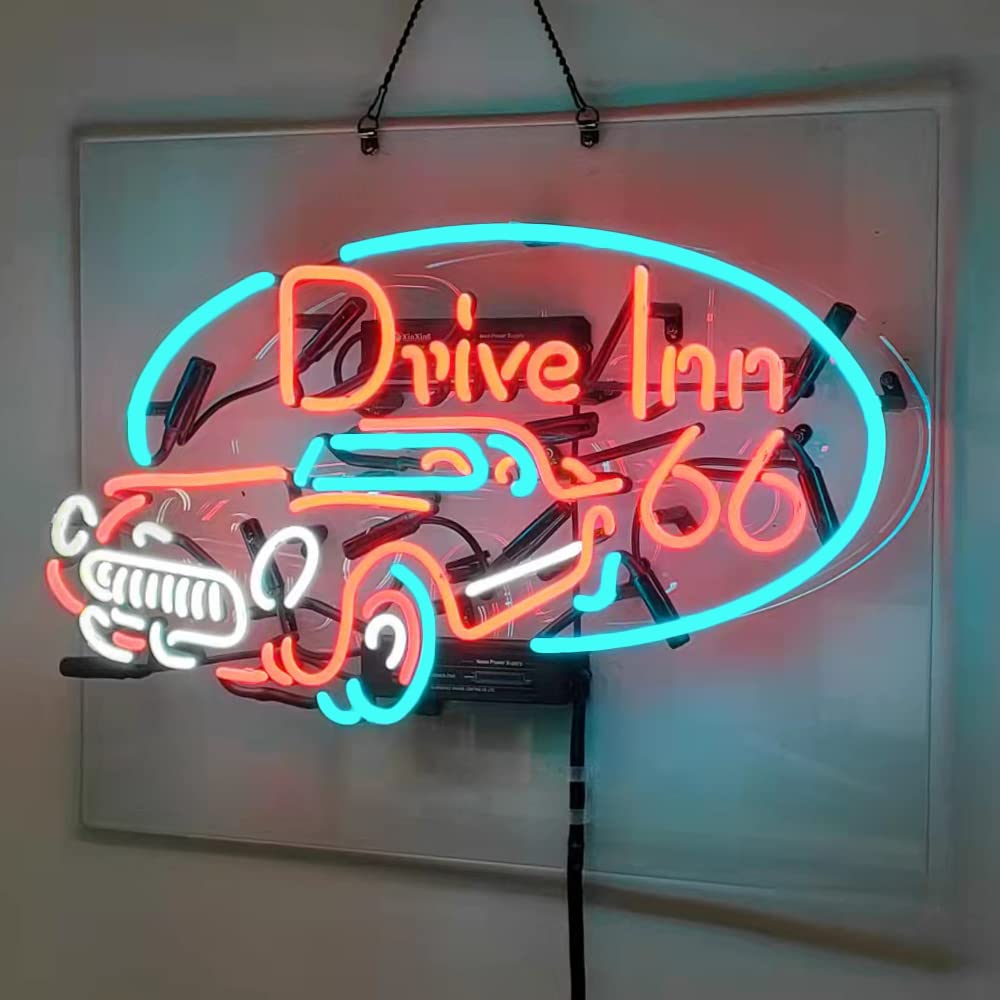 Drive lnn 66 ネオンサイン ハンドメイド バー 店舗装飾 室内装飾 Amazon.co.jp: Drive lnn 66 ネオンサイン ハンドメイド 本物の