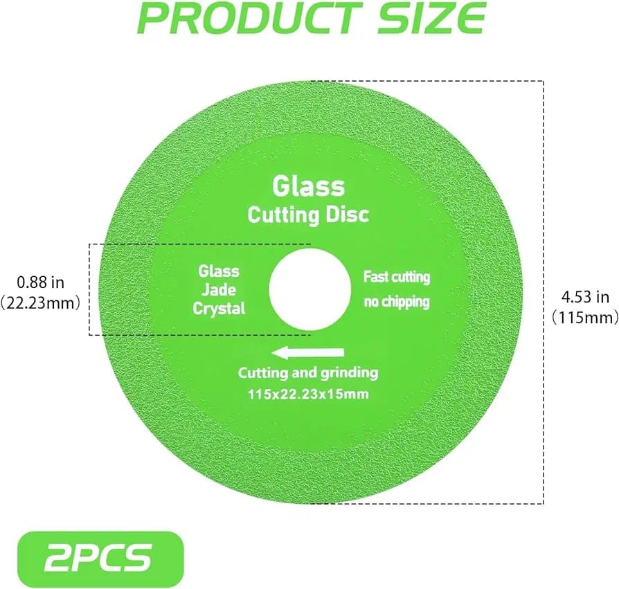 Max Deals 105mm Glass Cutting Disc for cutting Glass Bottles/Ceramic/Jade/Crystal etc Pack of 2