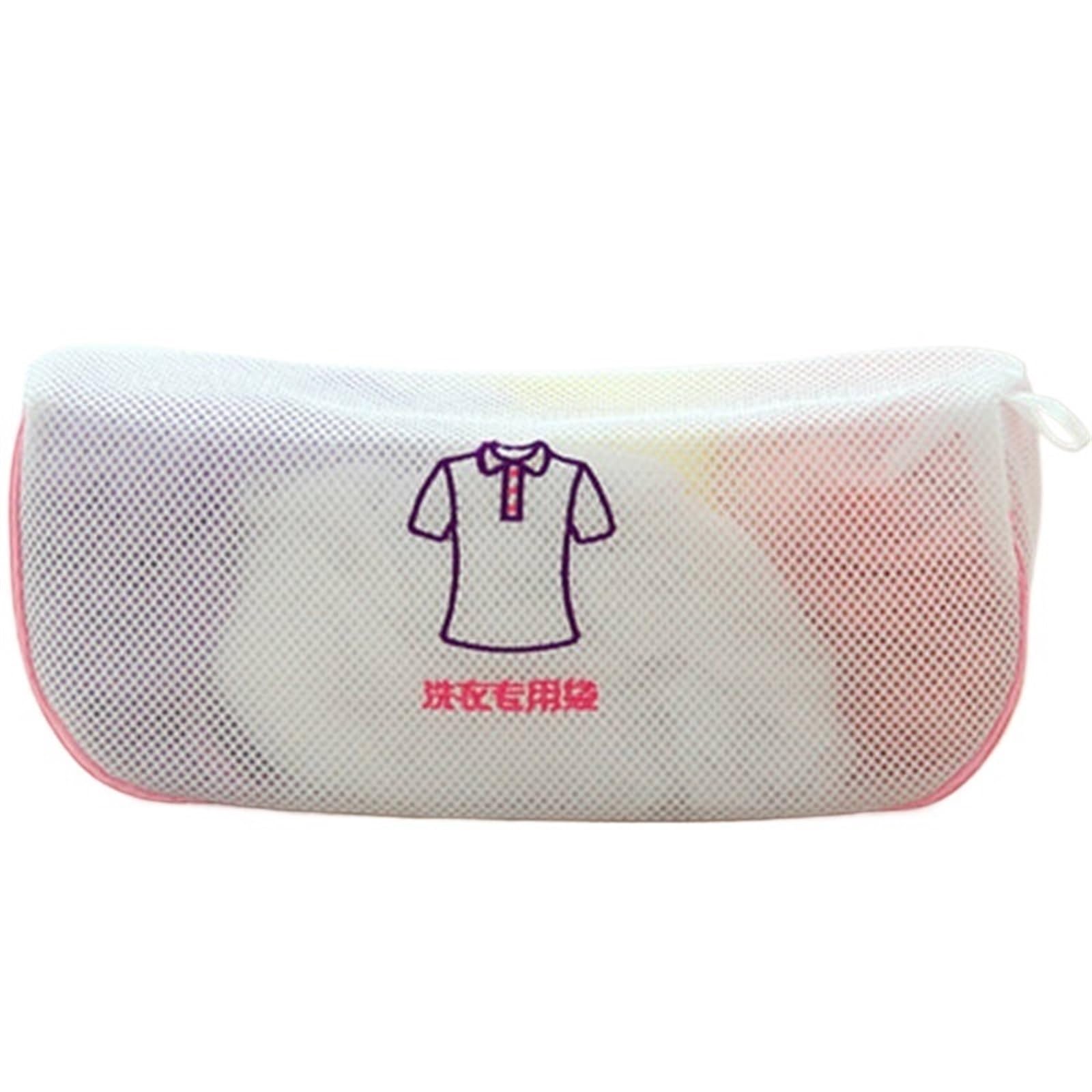 Laundry Bag Mesh Embroidered Bra Lingerie Underwear Dirty Clothes Laundry Bags Washing Machine Washable Basket Bag Clean(Shirt)