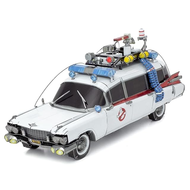 Metal Earth Puzzle 3D Coche Ecto-1. Rompecabezas de Metal de Cazafantasmas. Maquetas para Construir…