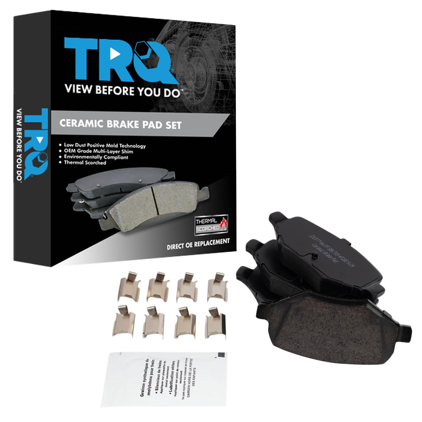 フォードエクスプローラー　2011 2012 ブレーキパッド　リアのみ　TRQ製 Amazon.com: TRQ Rear Brake Pads Ceramic Compatible with 2011-2014