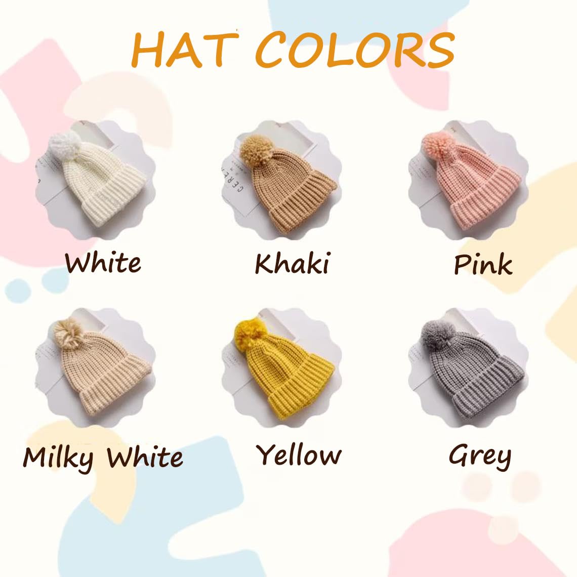 Personalized Baby Hats, Custom Baby Beanie with Name Custom Toddler Beanies Newborn Winter Hat Customized Embroidered Knit Kids Hat for Boys Girls Baby Shower, Birthday, Christmas Baby Gift(Pink)