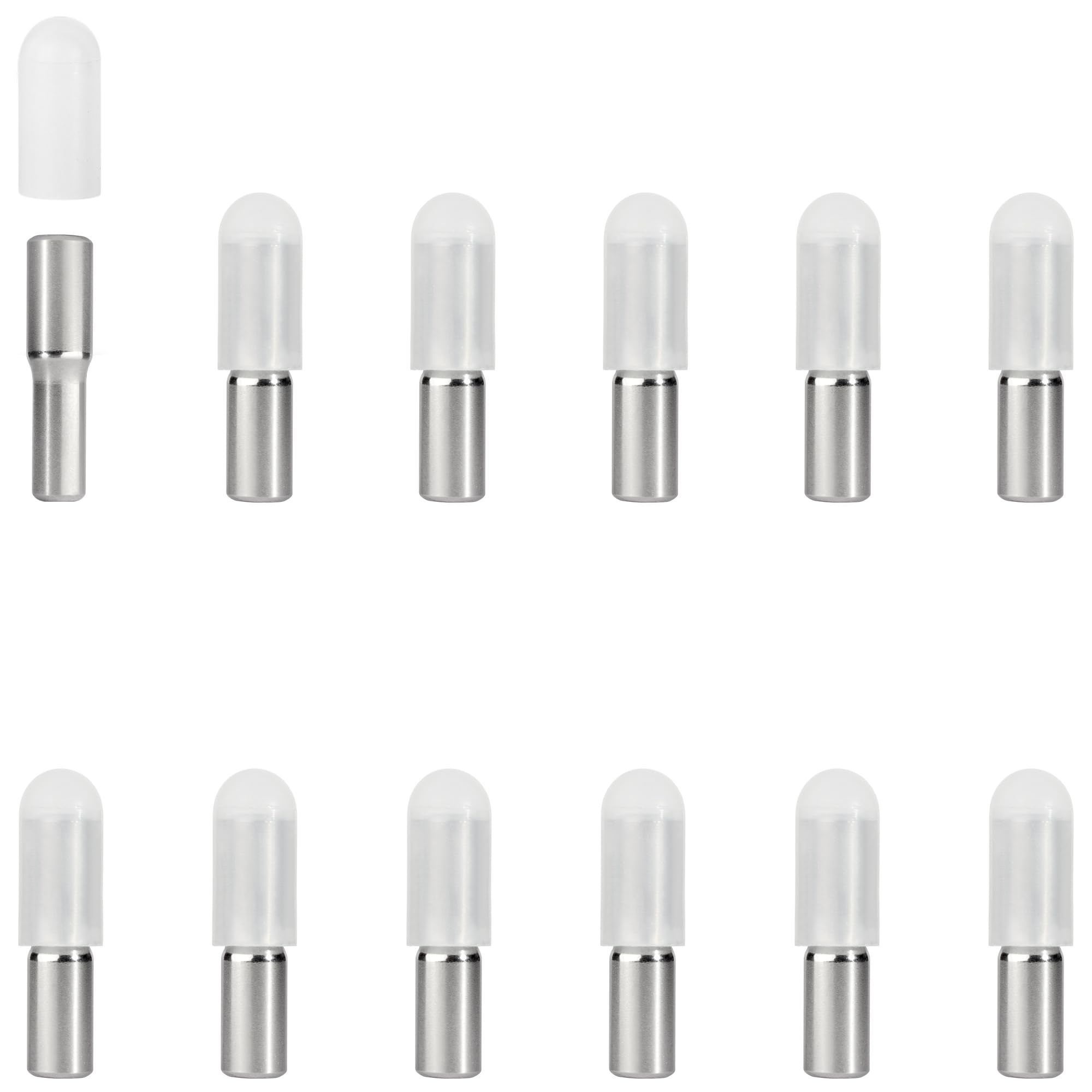 whitesnow 5mm 1/4 Inch Stainless Steel Metal Shelf Pegs Pins - shelf brackets and supports | Mubboo