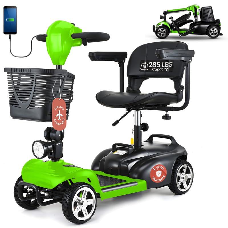DECOMIL Portable Mobility Scooter for Seniors, Foldable Electric ...