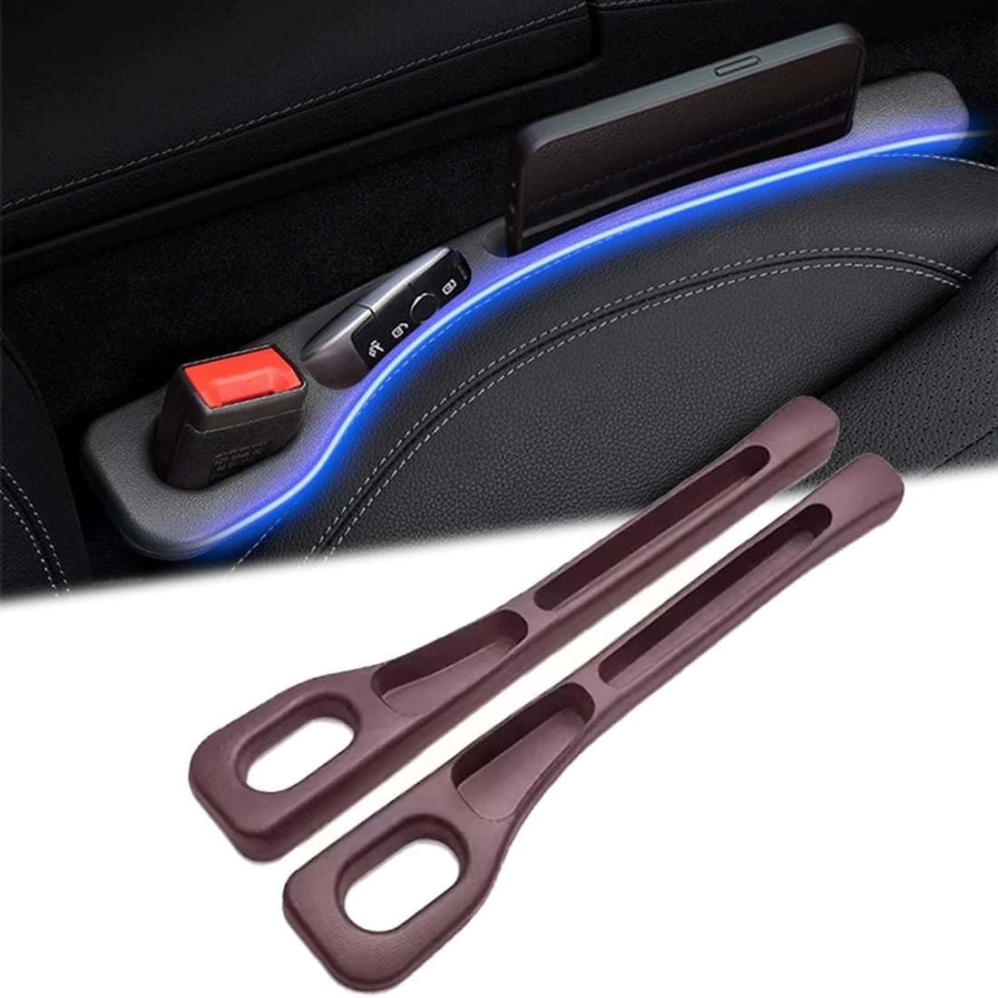 Mauxpiao A 2Pcs Car Seat Gap Fillers, Leak-Proof Seat Gap Strips, Vehicle Seat Side Gap Fillers, Prevent Items From Falling Between Seat Nd Console Rewr/A